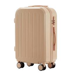 LANAZU Rollgepäck, einziehbarer Trolley, Handgepäckkoffer mit Sicherheitscode-Schloss, geeignet für Männer und Frauen (Pink 24 inches) von LANAZU