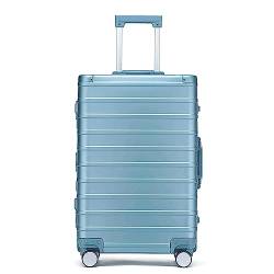 LANAZU Tragbarer Koffer, Reiseaufbewahrungsbox mit Rädern, Handgepäckkoffer aus Aluminium-Magnesium-Legierung, geeignet für Reisen und Urlaub (Sky Blue) von LANAZU