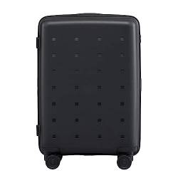 LANAZU Tragbarer Koffer, großer Handgepäckkoffer mit Doppelreißverschluss und Spinnerrädern, geeignet für Reisen und Urlaub (Black) von LANAZU