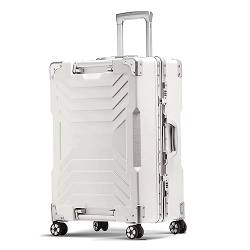 LANAZU Tragbares Gepäck, leichte Reise-Aufbewahrungsbox mit Rollen, Handgepäck-Trolley, geeignet für Flugreisen und Straßenreisen (B 20 inches) von LANAZU