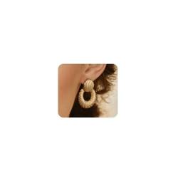 LANBEIDE Große spiralförmige runde Ohrringe, baumelnde Ohrringe, große spiralförmige Statement Ohrringe, Disco Ohrtropfen, hypoallergener Schmuck, Geschenke für Frauen und Mädchen von LANBEIDE