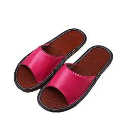 LANFIRE Hausschuhe für Herren und Damen Sommer Sandalen Damen Sandalen Lederpantoffeln (38/39, Pink, numeric_38) von LANFIRE