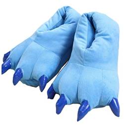 LANFIRE Unisex Soft Plüsch Haus Hausschuhe Tier Kostüm Pfote Claw Schuhe (M (EUR 35-39), blau（Blue）) von LANFIRE