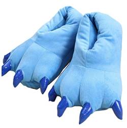 LANFIRE Unisex Soft Plüsch Haus Hausschuhe Tier Kostüm Pfote Claw Schuhe (S (Kind/Größe: 28-34), blau（Blue）) von LANFIRE