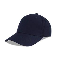 LANGZHEN Baseball Dad Cap 100% Baumwolle Passt Männer Frauen Klassische Verstellbare Plain Hat (Structured-Navy) von LANGZHEN