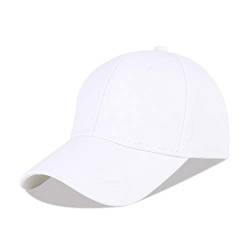 LANGZHEN Baseball Dad Cap 100% Baumwolle Passt Männer Frauen Klassische Verstellbare Plain Hat (Structured-White) von LANGZHEN