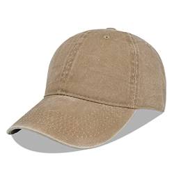 LANGZHEN Baseball Dad Cap 100% Baumwolle Passt Männer Frauen Klassische Verstellbare Plain Hat (Taupe) von LANGZHEN