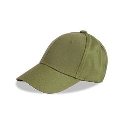 LANGZHEN Baumwolle Outdoor Kleinkind Mädchen Jungen Plain Baseball Cap Baby Infant Strukturierte Einstellbare Hut für Kinder Sonnenhut (M-Army grün) von LANGZHEN