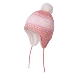 LANGZHEN Hirsch Hut für Mädchen Baby Pom Pom Beanie Kid Winter Hüte Kleinkind Kappe Stricken Warme Mützen Mützen für Baby Jungen Mädchen (Hirsch-Rosa, L(50-52CM/19.69"-20.47")) von LANGZHEN