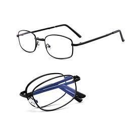 LANLANG Faltbare lesebrille 1,0 für herren damen,Blaulichtfilter brille,lesehilfe, 0~4 dioptrien,anti blaue,Mini Anti-Blau FM-001 von LANLANG