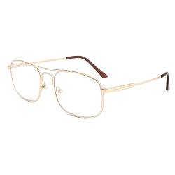 LANLANG lesebrille 1,5 für herren damen mit Flex Memory Titanium,Blaulichtfilter brille,lesehilfe,hohe Auflösung hohe Transparenz, 0~4 dioptrien,anti blaue,Gold von LANLANG