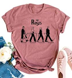 The Roses Lustiges Rose Apotheker-T-Shirt für Damen, süßes Ew David Graphic Tees Shirt Moira Rose Kurzarm TV-Serie Tops - Pink - Groß von LANMERTREE