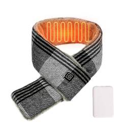 LANMOU Heated Scarf Electric Heat Scarves with Heating Pad Rechargeable Heated Shawl Neck Warmer with Powerbank for Women Men (7000mAh,Black) von LANMOU
