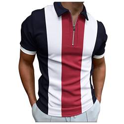 Poloshirt Herren Polo Shirts Kurzes L Streifen Dünne Farbige Anthrazit Übergrößen Qualitätsmerkmale Blumenmuster Schicke Pinke Gent Olivgrün Reissverschluss Von Violett Farbig Englische von LAOFU