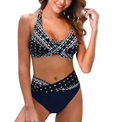 Bikini Set Damen Tankini Badeanzug Stützfunktion Badeoberteil Wickeloptik Oberweite Anders 90E Muslime Regenbogen Langgröße Nach Brustkrebs Schwarze Oversize Innenhose Breite Träger Lang Jahre von LAOSU