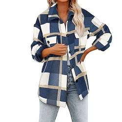 LAOSU Bluse Sexy Damen Tunika Mode Elegant Langarm Tunika Bluse Hemd Damen Gestreift Marineblau Und Weiß Chic Hemd Samt Damen Bluse Weiß Fluid Basic Casual Bluse, 3-blau, 48 von LAOSU