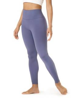 LAPASA Damen Sport Leggings Lange Yogahose hoher Bund Yoga Pants Push Up High Waist L01A (XL, Innenbundtasche: Stahlblau) von LAPASA