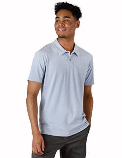 LAPASA Herren Aktiv Poloshirt Sporthemd Männer Polo Shirt Outdoor Sportliches Polohemd M131, Hellblau, L von LAPASA