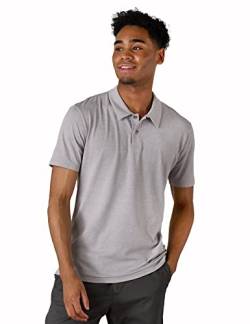 LAPASA Herren Aktiv Poloshirt Sporthemd Männer Polo Shirt Outdoor Sportliches Polohemd M131, Hellgrau, XXL von LAPASA