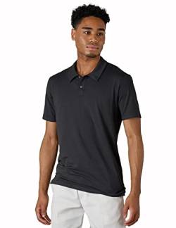 LAPASA Herren Aktiv Poloshirt Sporthemd Männer Polo Shirt Outdoor Sportliches Polohemd M131, Schwarz, L von LAPASA