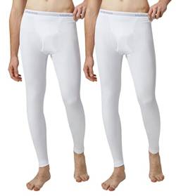 LAPASA Herren Innenfleece Thermo Unterhose, Thermohosen 2er Pack Funktionsunterwäsche Wärmer Thermoflux M56, 2 Pack Hosen von LAPASA