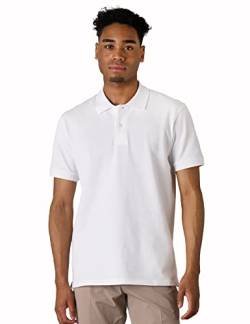 LAPASA Herren Pique Baumwoll Poloshirt Business Casual T-Shirt 1 Pack M19, Weiß, XXXL von LAPASA