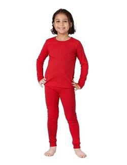 LAPASA Jungen Thermounterwäsche Set 100% Baumwolle - warmes Unterwäsche Set für Kinder, Pyjamaset - Leggings Langarmshirt (Thermoflux B10) von LAPASA