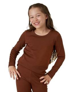 LAPASA Kinder 100% Merinowolle Thermounterhemd, Premium Merino Wolle Warme Thermounterwäsche Unterhemd Unisex K13 von LAPASA