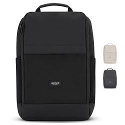 LARKSON Laptop Rucksack Herren & Damen Schwarz - Niklas - Notebook Backpack für Business Arbeit Uni - 16 Zoll Laptoprucksack für Reise Handgepäck - Wasserabweisend von LARKSON