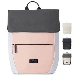 LARKSON Rucksack Damen Klein Beige Rosa - Ronja - Moderner Tagesrucksack mit Laptopfach für Uni Business City - 10L - Nachhaltig - Wasserabweisend von LARKSON