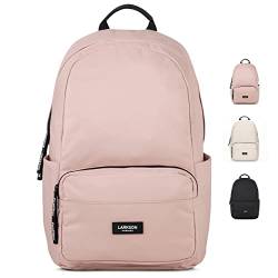 LARKSON Schulrucksack Mädchen & Jungen Teenager Rosa - No 3 - Rucksack Damen & Herren für Schule - 16" Laptopfach - Aus Recyceltem PET - Wasserabweisend von LARKSON