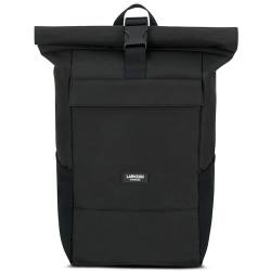 Larkson Rucksack Herren & Damen Schwarz - No 4 - Rolltop Backpack mit Laptopfach für Uni, Arbeit & Fahrrad - Großer Reiserucksack - Wasserabweisend von LARKSON