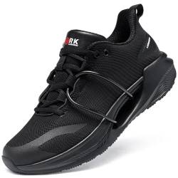 LARNMERN PRO Sicherheitsschuhe Herren Stahlkappenschuhe Arbeitsschuhe Sportlich Atmungsaktiv(LSA31238 Schwarz,41) von LARNMERN PRO