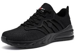 LARNMERN Kochschuhe rutschfeste Schuhe Herren Küche Arbeitsschuhe SRC Koch Männer Laufsohle Non-Slip Berufsschuhe Gastro Kellner Sportschuhe Outdoor Fitness Dämpfung Luftkissen (Schwarz,41.5) von LARNMERN