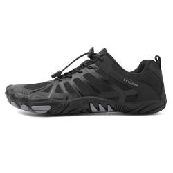 Barfußschuhe Herren Damen Barfuss Schuhe Bequem Barfussschuhe Leicht Zehenschuhe Traillaufschuhe rutschfeste Schwimmschuhe Strandschuhe Outdoor & Indoor Fitnessschuhe.(Schwarz,38 EU) von LATATL