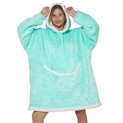 LATH.PIN Decken Hoodie Unisex Oversize Pullover Damen Blanket Hoodie Kapuze Deckensweatshirt Tragbare Decke Sweatshirt Übergroße von LATH.PIN