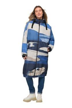 LAURASØN Funktions-Jacke, oversized, maritimer Allover-Print, Teddyfutter, 2-Wege-Zipper marine M 822172130-M von LAURASØN