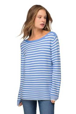 LAURASØN Pullover, Feinstrick, Ringel, U-Boot-Ausschnitt, Langarm wolkenblau L 820094718-L von LAURASØN