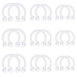 LAURITAMI 16G Hufeisen Ring Nase Septum Piercing Chirurgenstahl Labret Tragus Cartilage Ohrringe Piercing 12stk 8mm von LAURITAMI