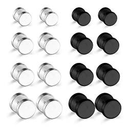 LAURITAMI 8 Paar Fake Ohrläppchen Plug Helix Ohrringe Stecker Ohr Tunnel Schraube Ohrring Chirurgischstahl 16G CZ Piercing Schmuck von LAURITAMI