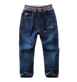 LAUSONS Jungen Jeanshosen Slim Fit Kinder Stretch Denim Jeans mit Gummizug Blau 3 DE: 158-164 (Herstellergröße 160) von LAUSONS