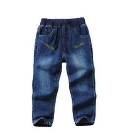 LAUSONS Jungen Jeanshosen Slim Fit Kinder Stretch Denim Jeans mit Gummizug Blau 6 DE: 152-158 (Herstellergröße 150) von LAUSONS