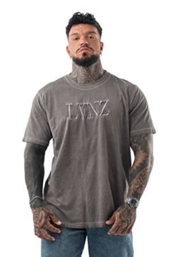 LAVENZO - T Shirt für Herren mit kurzen Ärmeln, 100% Baumwolle - Freizeitkleidung für Jungen, T-Shirt, T-Shirt für besondere Größen, Geschenkidee Geburtstag, Dunkelbraun, Large von LAVENZO