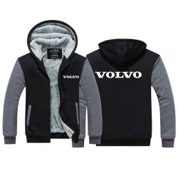 LAXES Herren,Kapuzenpulli,Hoodies für Herren Volvo Bedrucktes Unisex,Kapuzenpullis Langarm Kapuzenpulli Oberteile,Frühling und Herbst Pullover Mäntel-Black and Grey||XL von LAXES