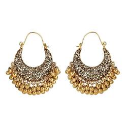 Retro Boho Silber Farbe Quaste Indische Ohrringe Für Frauen Orecchini Schmuck Gypsy Blume Damen Jhumka Ohrringe von LAYCHEN