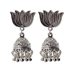 Vintage Geschnitzt Indien Jhumke Schmuck Stamm Silber Farbe Ohrringe Für Frauen Laterne Thailand Boho Tribal Schmuck von LAYCHEN