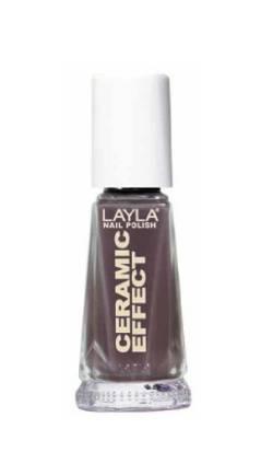 Layla Cosmetics 1243R23-012 Ceramic Effect Nagellack - elegant mud, 1er pack (1 x 0.01 l) von LAYLA