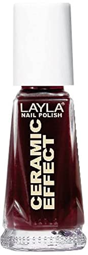Layla Cosmetics 1243R23-014 Ceramic Effect Nagellack - vamp red, 1er pack (1 x 0.01 l) von LAYLA