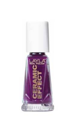 Layla Cosmetics 1243R23-022 Ceramic Effect Nagellack - tuscany grapes, 1er pack (1 x 0.01 l) von LAYLA