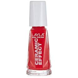 Layla Cosmetics 1243R23-045 Ceramic Effect Nagellack - coral bay, 1er pack (1 x 0.01 l) von LAYLA